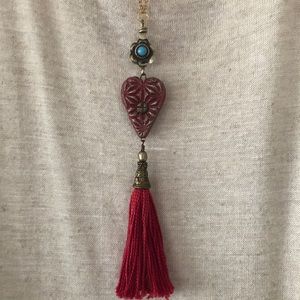 Tassel Necklace on Vintage Chain